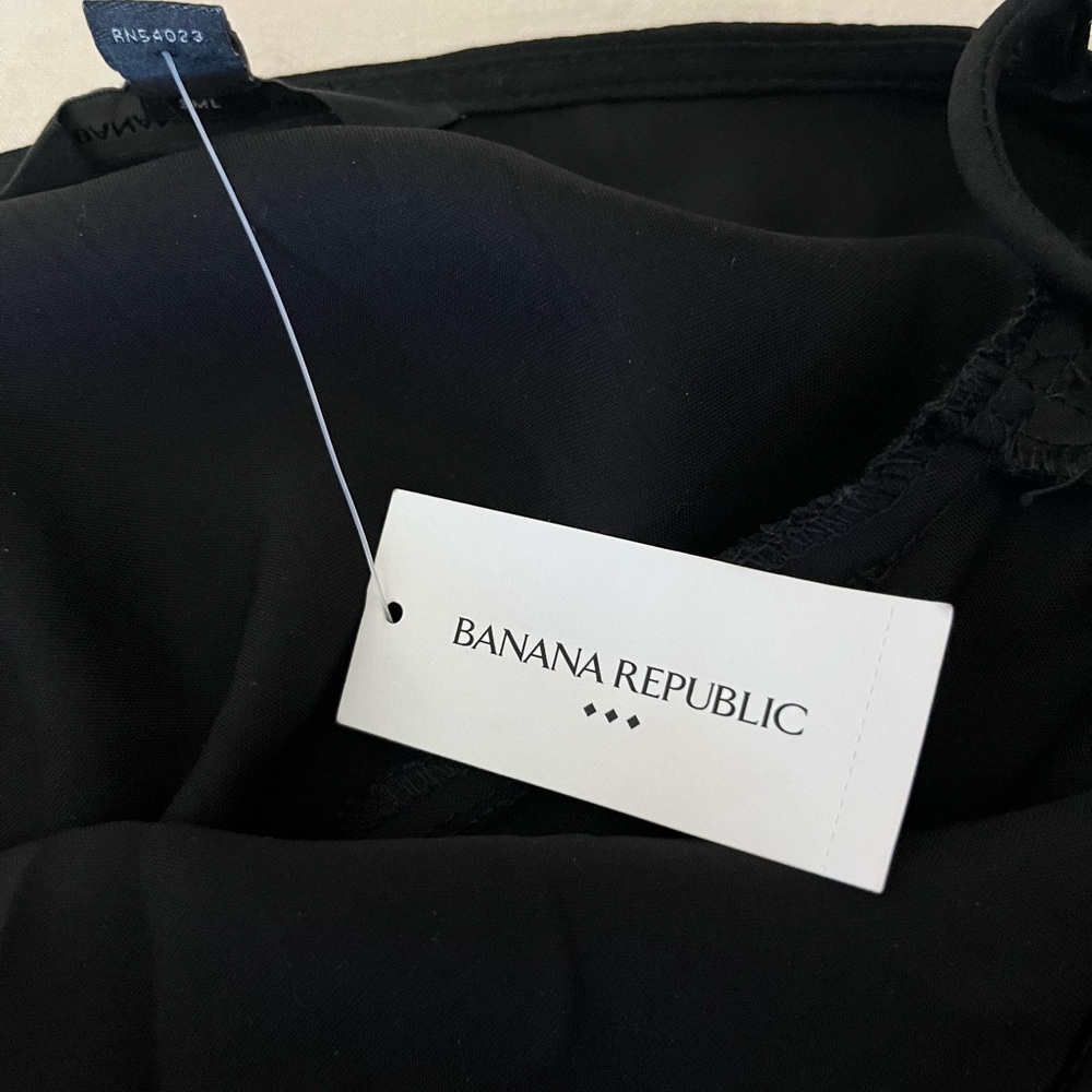 BANANA REPUBLIC BLACK MIDI DRESS - Picture 6 of 7